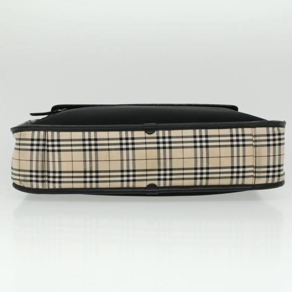 BURBERRY Nova Check Hand Bag Nylon Black Auth 36240 - Picture 5 of 10